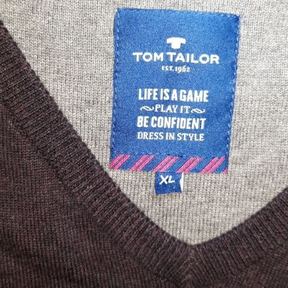 Mens Tom Tailor Eggplant Purple Colored Sweater‎ XL - Picture 2 of 5